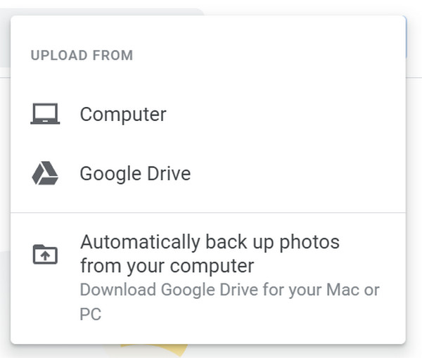 Tải lên ảnh trên Google Drive