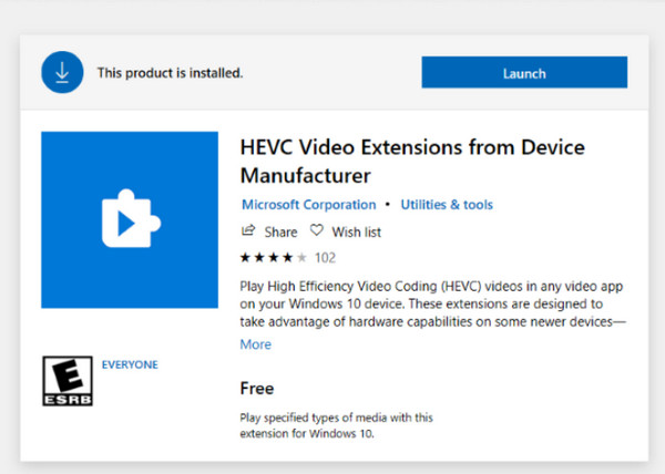 HEVC Video Uzantısı HEVC Codec'i