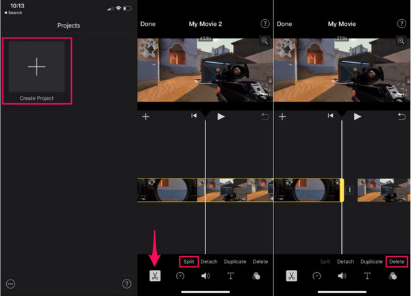 iMovie per tagliare un video su iPhone