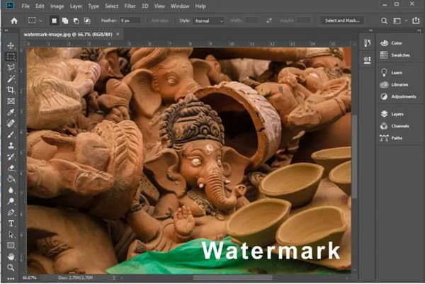 Photoshop Kép megnyitása Getty Image Watermark eltávolítása