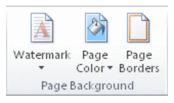 Word Default Window Watermark Menu