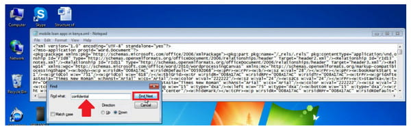 XML Notepad Padamkan Tera Air dalam Word