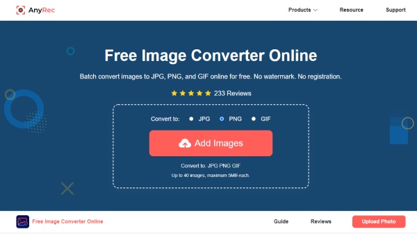 Přidat obrázky AnyRec Free Image Converter