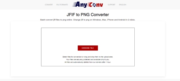 Anyconv JFIF 到 PNG 转换器 