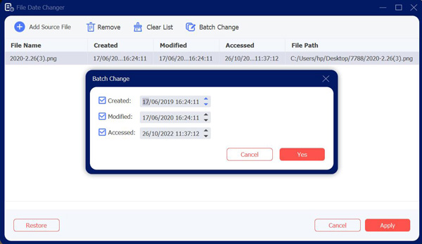 Modification du fichier batch AnyRec