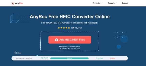 Download geconverteerd HEIC-bestand