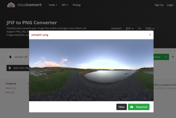 Downlaod PBG Image on CloudConvert 