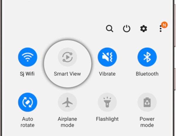 Open Contral Center to Turn on Smart View