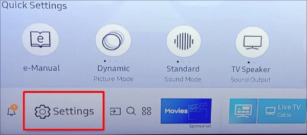 Samsung TV:n asetukset