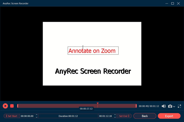 จดบันทึกใน AnyRec Screen Recorder