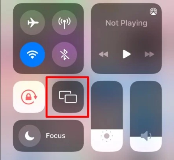 Turn on Screen Mirroring on iPhone
