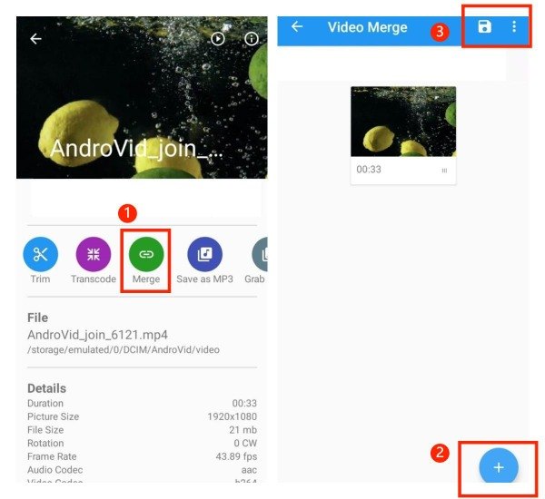 Videoları Vidtrim Uygulamasıyla Birleştirin