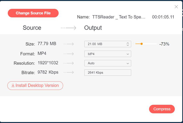 Compress the Video in Anyrec