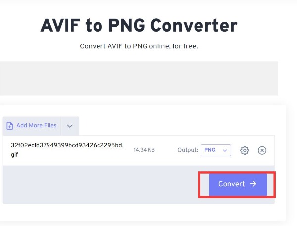 Konvertera AVIF till PNG och ladda ner det