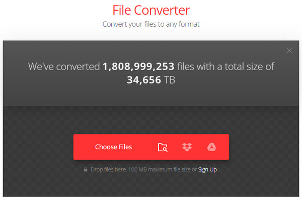 Convertio Scegli file