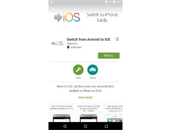 Android에서 Move to iOS 앱 다운로드