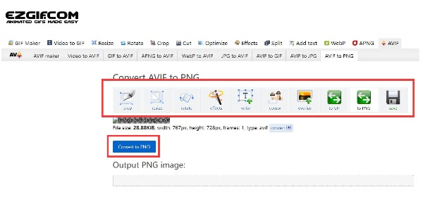 Ezgif Convert AVIF to PNG 