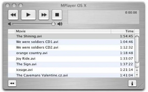 Leitor de DVD Mac MPlayer