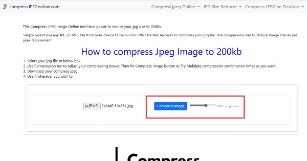 Set the Size Compress JPEG Online