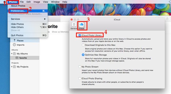 Настройте библиотеку фотографий iCloud на Mac