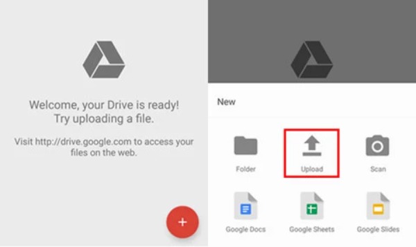 Carica file su Google Drive su Android