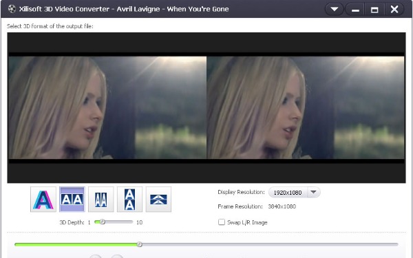 Xilisoft 3D ビデオ コンバーター インターフェイス