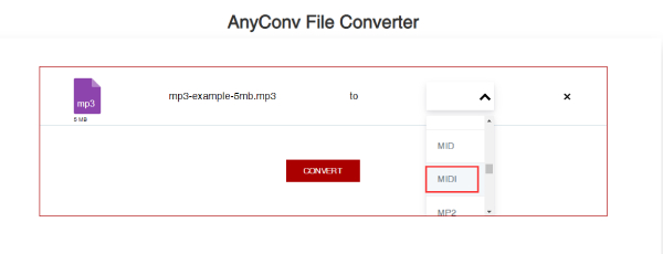 AnyConv Pilih Format Output