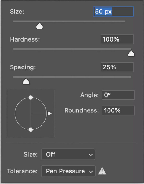 Background Eraser Tool Tolerance Size