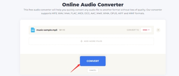 แปลงระหว่าง MP3 และ Midi