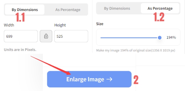 Enlarge Image Online with Image Resizer