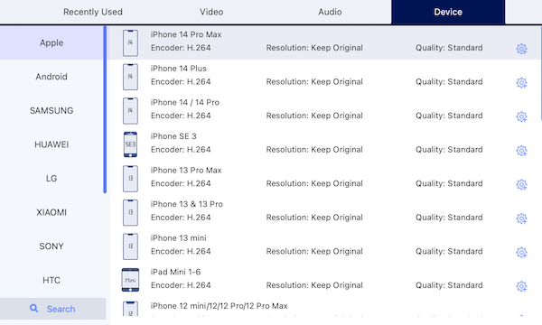 Export to iPhone Formats