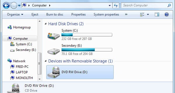 Find DVD Drive