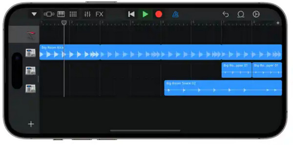 Visualização da Parada do Garageband