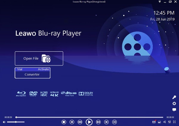 Leawo Blu-ray-spelerinterface