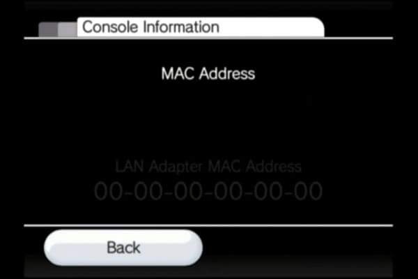 Indirizzo Mac Wii