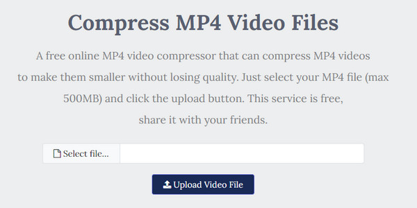 MP4Compress Válassza ki a fájlt