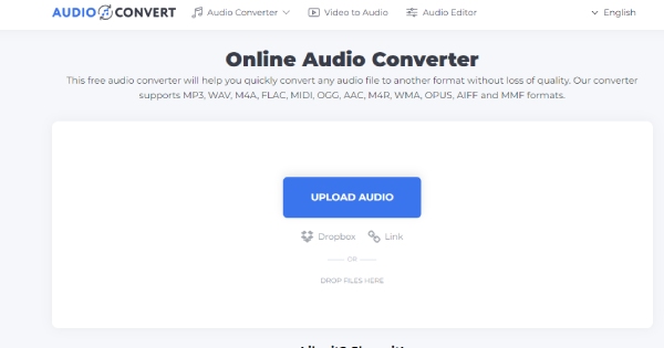 Muat Naik Audio untuk Penukaran MP3 ke Midi