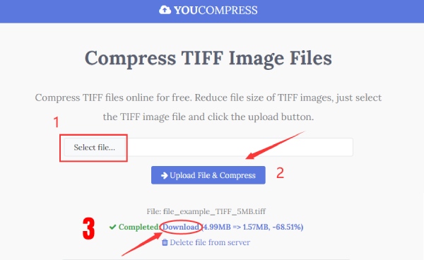 YouCompress Nén tệp hình ảnh TIFF