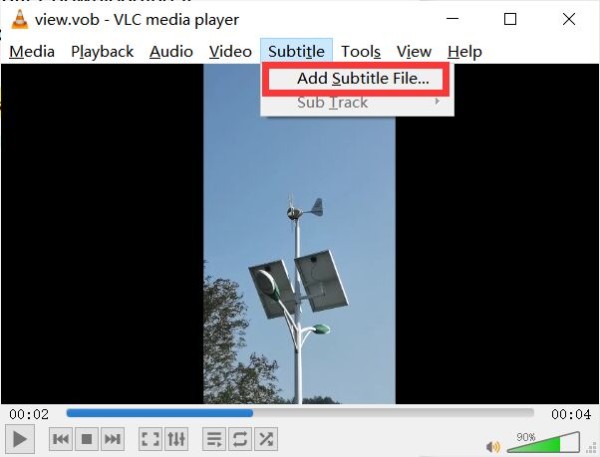 字幕を追加 VLC