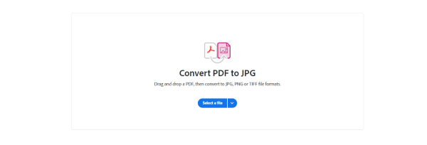 Adobe Acrobat Online PDF JPG formátumba