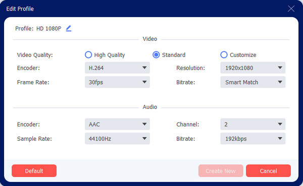 AnyRec Custom Profile WebM เป็น MOV