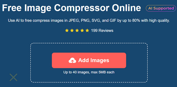 AnyRec Image Compressor Adicionar imagens