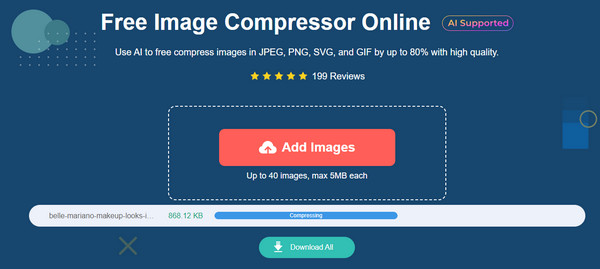 AnyRec Image Compressor Komprimera Ladda ner alla