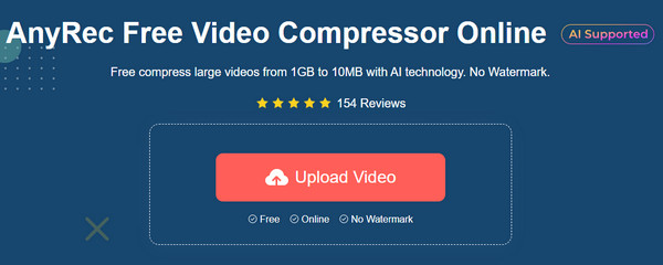 Kompresor wideo AnyRec Przesyłanie wideo