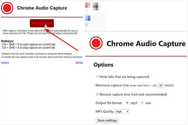 Audio Capture pro Chrome