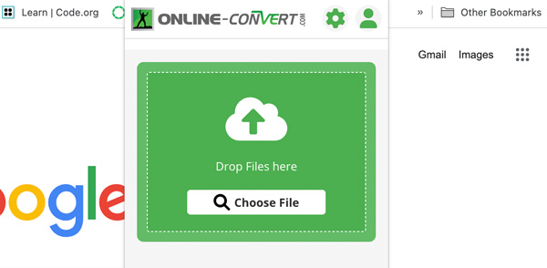 Converti PNG in estensione Chrome BMP