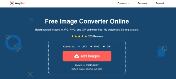 Ilmainen Image Converter Online AnyRec