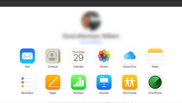 เมนูรูปภาพ iCloud