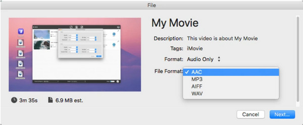 iMovie-Nur-Audio-Export