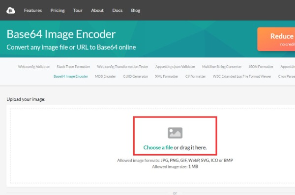 Importujte soubor Base64 Image Encoder